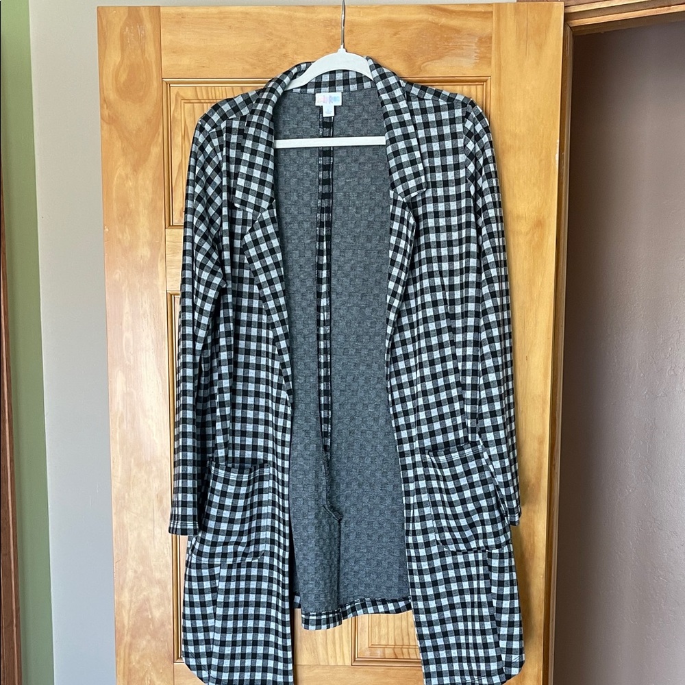 LuLaRoe Black and White Patterned Jacket